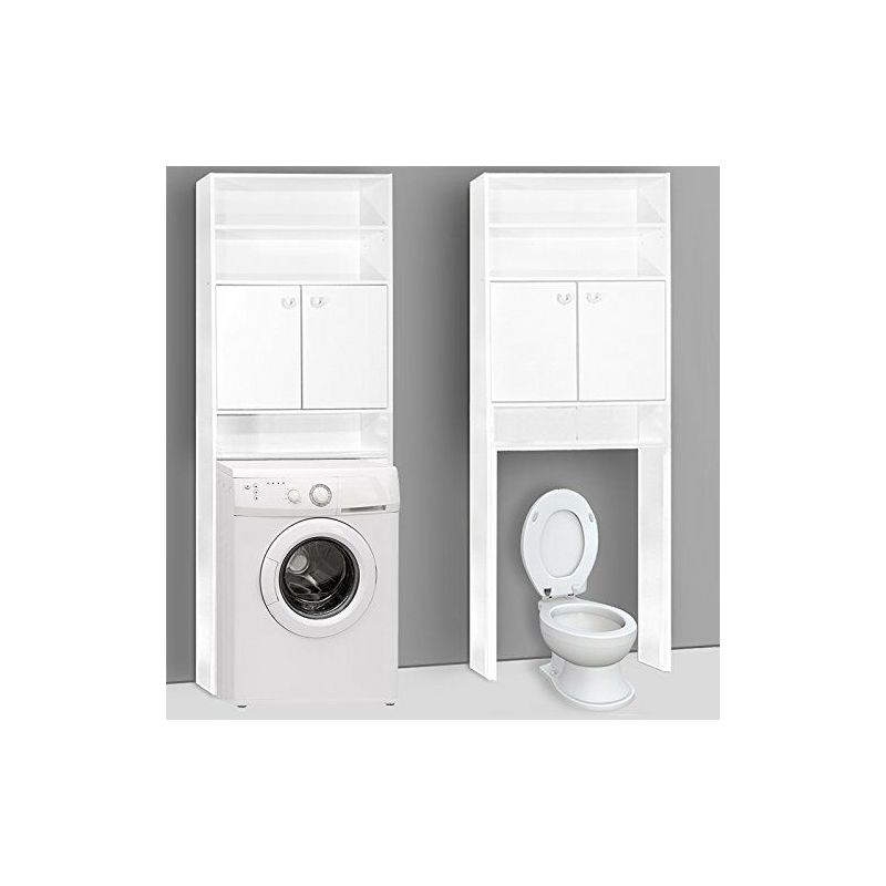 Mobile Bagno Da Incasso Per Lavatrice.Mobile Bagno Da Incasso Per Lavatrice Armadio Bagno Pensile Bianco Con Ripiani 292975638617