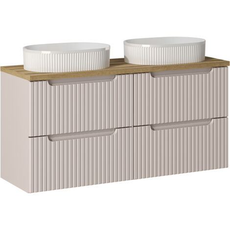 Mobile bagno doppio lavabo Riva cachemire 120cm