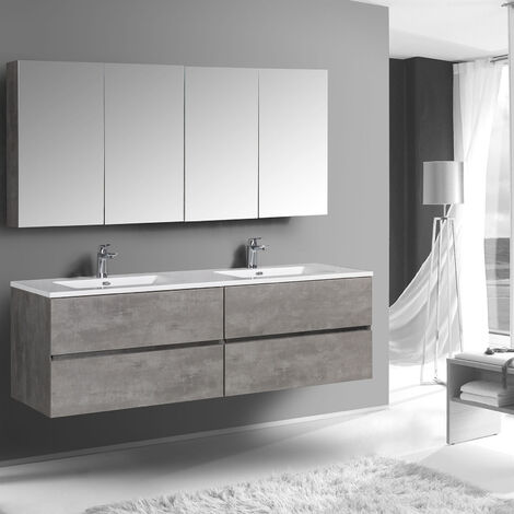 VENDITA ONLINE, COLONNA BAGNO SOSPESA H.120 CM BIANCO LUCIDO CON ANTA