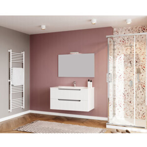 MOBILE BAGNO IBIZA 100 SOSPESO 2 CASSETTI BIANCO