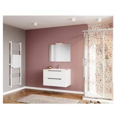 MOBILE BAGNO IBIZA 80 SOSPESO 2 CASSETTI BIANCO