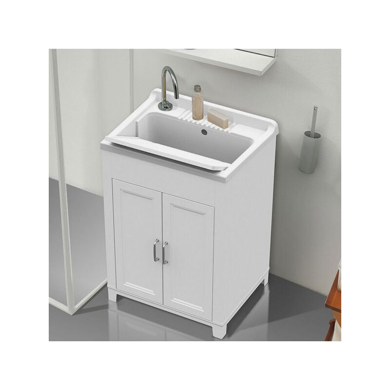 Mongardi Mobile Lavatoio In Resina Con Lavello 60x50x84 E Asse
