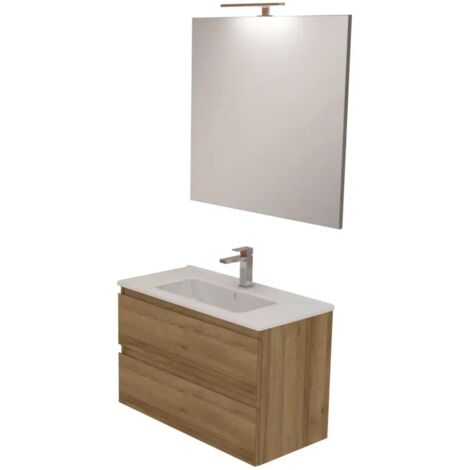 mobile bagno "leonardo" rovere, 80 cm