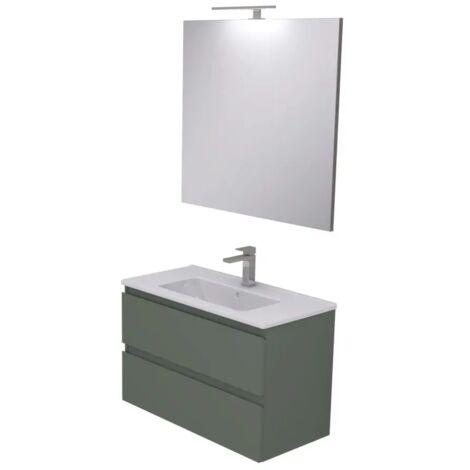 mobile bagno "leonardo" verde, 80 cm