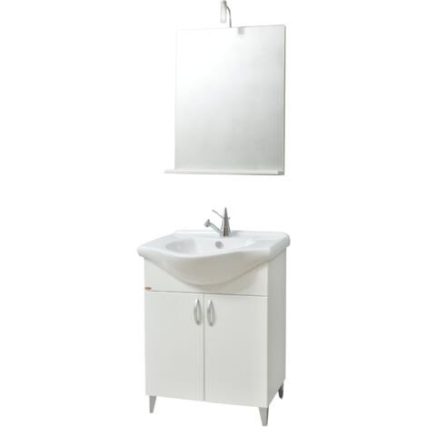 Mobile bagno luana lavabo con base e specchio  65x46xH86 cm