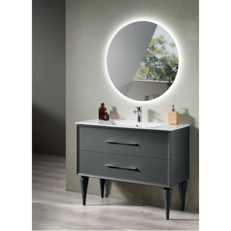 Mobile bagno moderno 120 cm - Antracite Opaco - 2 cassetti - Lavabo - CLASSIC