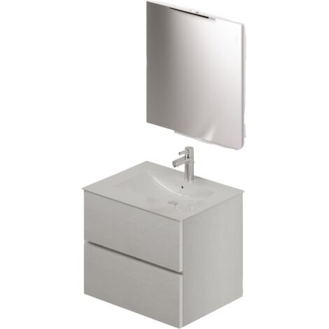 Mobile bagno moderno sospeso colore bianco. Mobili in