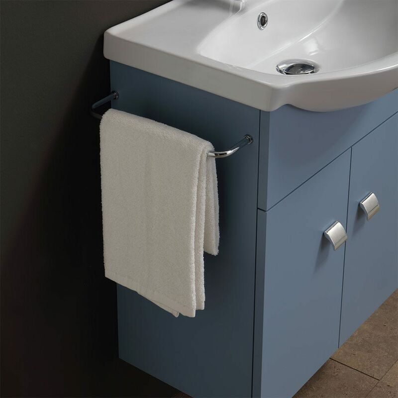 Mobili Da Bagno Piccoli.Mobile Bagno Piccoli Spazi Da 56 Cm Lavabo Specchio E Luce In Blu Pastello 02010041000041