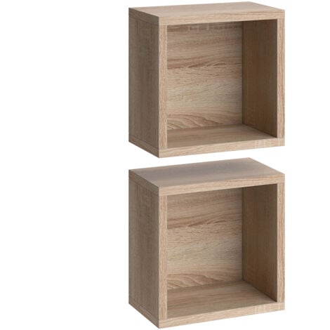 Mobile bagno Senyo, Sonoma, 25 x 25 cm Set di 2, Vicco