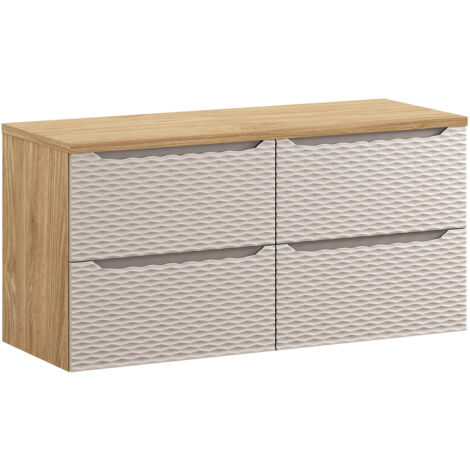 Mobile bagno senza lavabo Elora beige e marrone 120cm