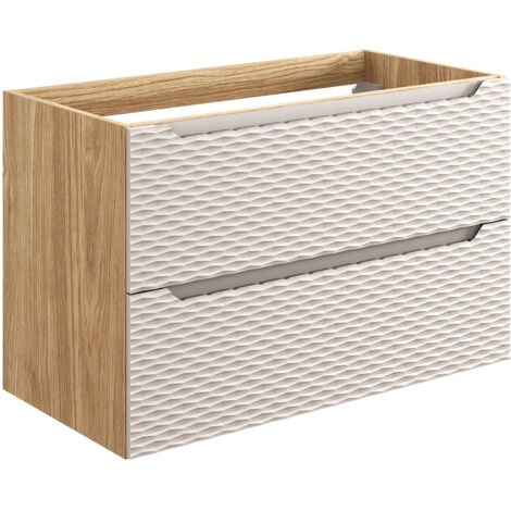 PETITS-MEUBLES Mobile bagno senza lavabo Elora beige e marrone 90cm