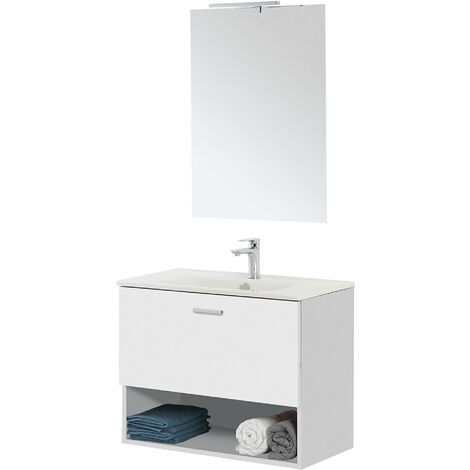 MOBILE BAGNO SOSP.CM.80 BIANCO 1 CASS.+VANO