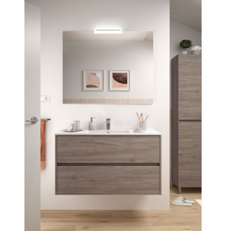 Mobili per bagno: Mobile sospeso cm 100 in legno Mod. Spirit 1000