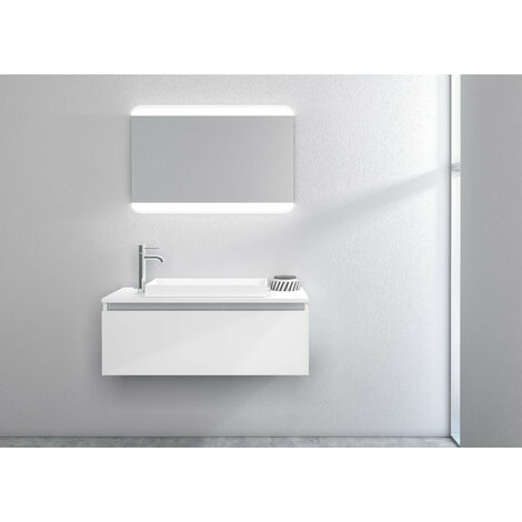 Mobile Bagno Sospeso 100cm TFT Ibiza Bianco Specchio