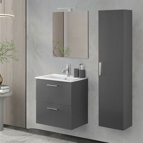 Arredo bagno mensola cassetto sospesa finto trave antico L 140 x 50 x 28 cm  - XLAB Design