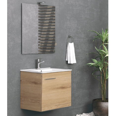 Mobile bagno sospeso 60 cm con mobile con 1 anta ''New Bitola'' colore Elvezia