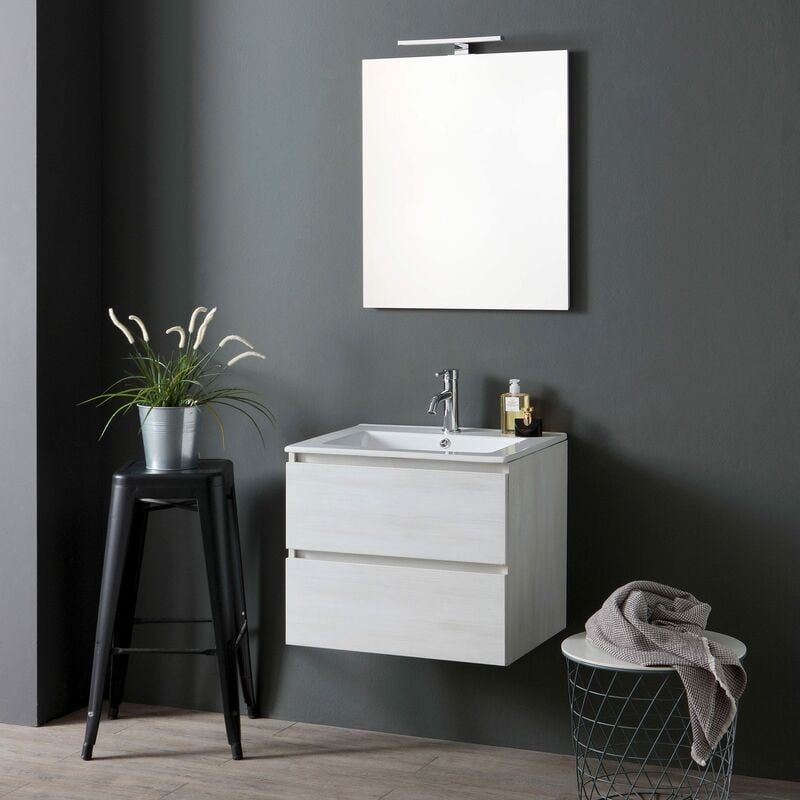 Lavabo Bagno Con Mobile Piccolo.Mobile Bagno Sospeso 60 Cm Salva Spazio Berlin Grigio 02010041100003