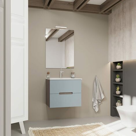 Specchio bagno con cassetti