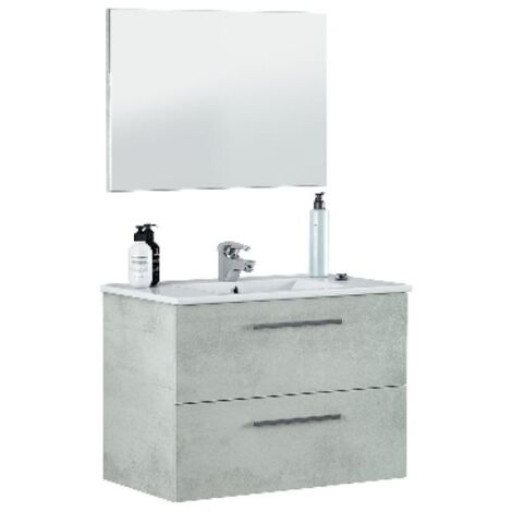 MOBILE BAGNO SOSPESO ARUBA/ARNOLD (DA MONTARE) cm 57 x 80 x 45 Bianco Laccato