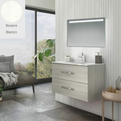 Mobile bagno sospeso 60cm con specchio contenitore ''New Bitola