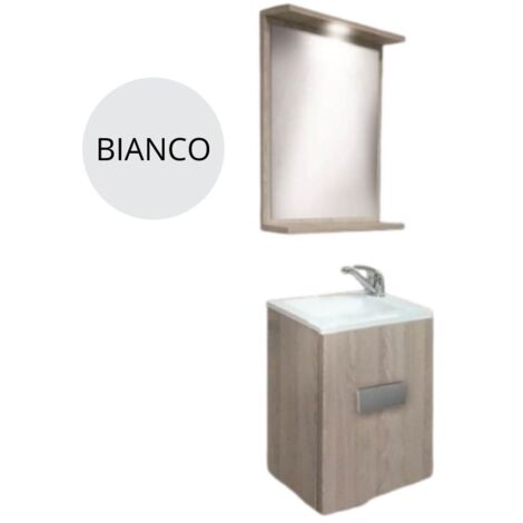 Mobile bagno sospeso Charlie colore bianco 42x24x65H