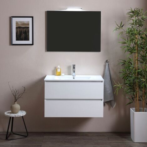 Mobile Bagno Sospeso Cm 90 Con Cassetti Bianco Export Berlin