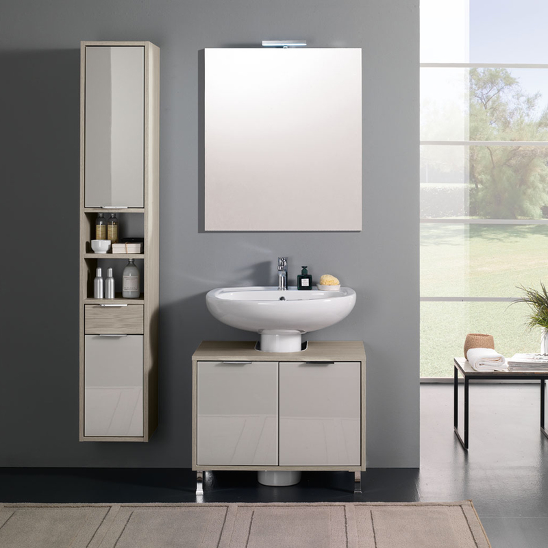 Copricolonna Bagno Mondo Convenienza.Mobile Bagno Sospeso Lucky14 Cm 104x195x46 Larice