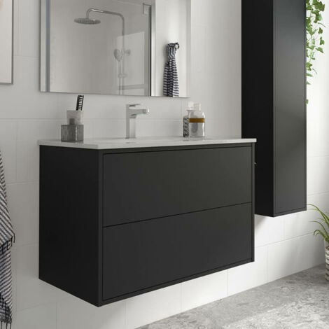 Nova Deco Mobiletto Bagno con 2 Ante 2 Cassetti e Ripiano