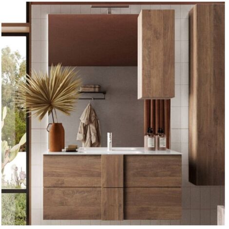 Mobile bagno sospeso Salemi80 colore rovere mercure 80x47x53H