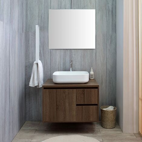 Mobile bagno sospeso Riviera cm 100 con lavabo in resina