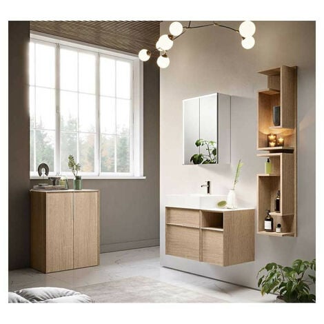 Mobile bagno sospeso 120 cm doppio lavabo al miglior prezzo - Pagina 7