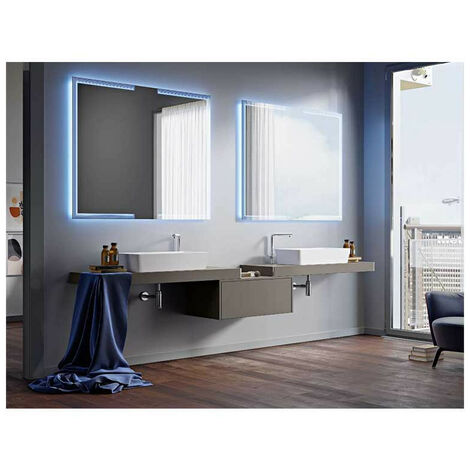 Mobile Bagno Tavolone60 cmGrigio Talpa Staffe Incluse