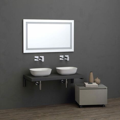 Mensola base da bagno cm.120x50x2 per lavabo d'appoggio e accessori bagno  bianco Arredobagno e Cucine s.r.l.s.