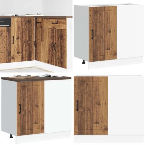 Mobile base da cucina Lucca Legno Antico in Legno Multistrato - Armadietto cucina - Armadio cucina