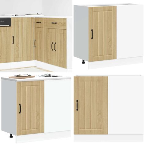Mobile base da cucina Lucca Rovere Sonoma in Legno Multistrato - Armadietto cucina - Armadio da cucina