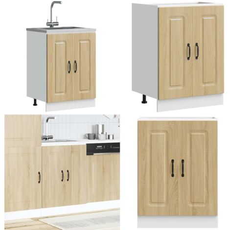 Mobile base lavello Kalmar Rovere Sonoma 60x46x81,5 cm - Armadio da cucina - Armadio per lavello