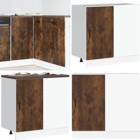 Mobile Base Lavello “Lyon” Rovere Fumo in Legno Multistrato - Armadio cucina - Armadio lavello
