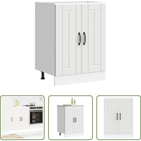 Mobile base lavello -  Mobile Base Lavello Lucca Bianco in Legno Multistrato