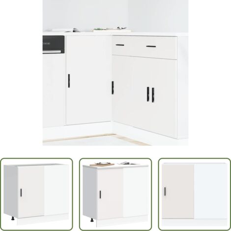 Mobile base lavello -  Mobile Base Lavello “Lyon” Bianco in Legno Multistrato