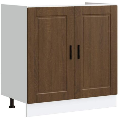 Mobile base lavello Porto Rovere Marrone 80x46x81,5 cm vidaXL