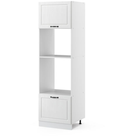 Mobile base per microonde da incasso „R-Line“ 60cm Bianco casa di campagna Vicco