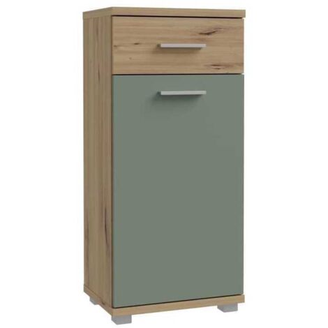 Mobile basso FORTE CHAMP 40,2x28,9x87,6 cm Rovere artigianale / Salvia verde