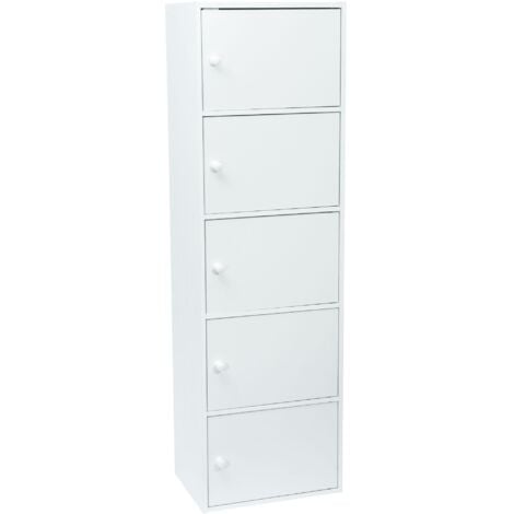 Mobile bianco con porte WERKA PRO5 porte (133 x 40 x 29 cm)