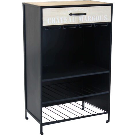 MOBILE BRADFORD IN FERRO CON CASSETTO IN LEGNO 59 X 39,5 X H95 CM