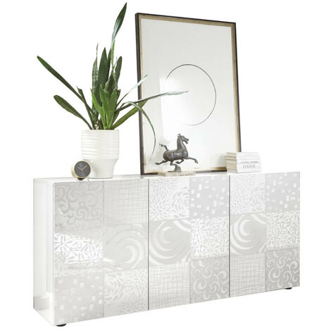 Mobile Buffet in Melaminico 180x42x84cm TFT Blossom Bianco