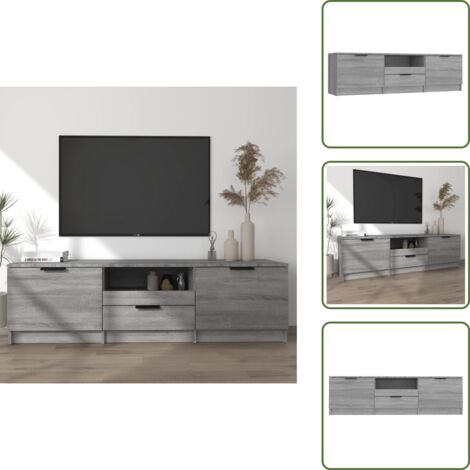 Mobile buffet - vidaXL Mobile TV Grigio Sonoma 140x35x40 cm in Legno Ingegnerizzato - Cassetti