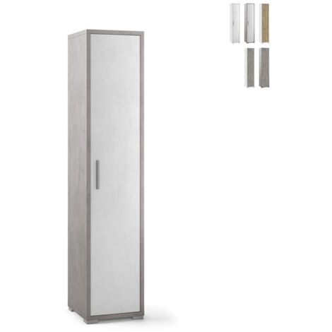 Mobile colonna 1 anta h182 l38 p41 cm struttura cemento frontale bianco sarmog db364k - Sarmog