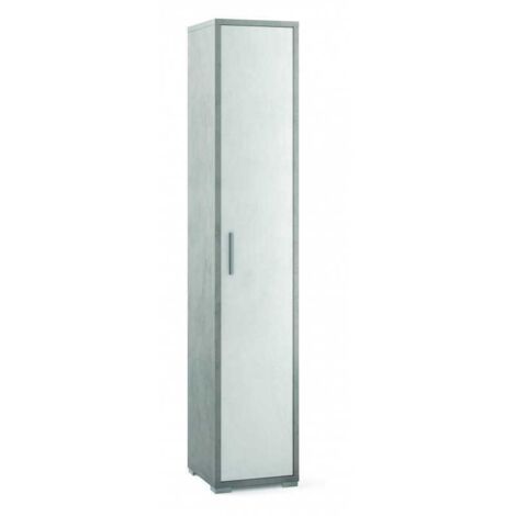 Mobile colonna 1 anta h199 l39 p41 cm struttura cemento frontale bianco ossido db381k sarmog - Sarmog