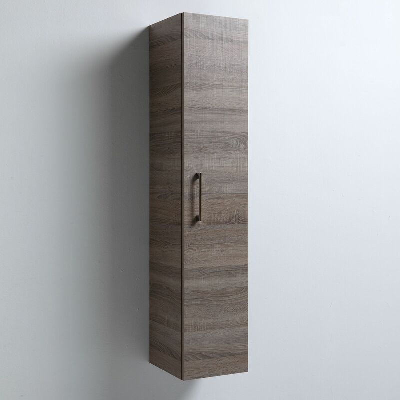 Mobili A Colonna Per Il Bagno.Mobile Colonna Sospeso Per Bagno Design Moderno Legno Scuro Boston 02010641000032