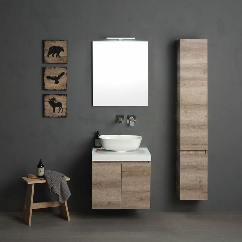 Lavandino Bagno In Resina.Mobile Componibile Per Bagno 60 Cm Lavabo Tondo In Marmo Resina 02010662000102